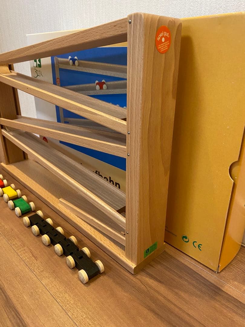 【美品】ベック社　トレインカースロープ知育玩具　ドイツ製　クネクネバーン