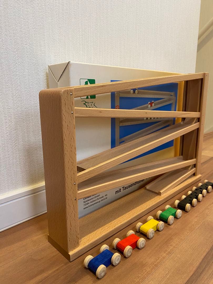 【美品】ベック社　トレインカースロープ知育玩具　ドイツ製　クネクネバーン