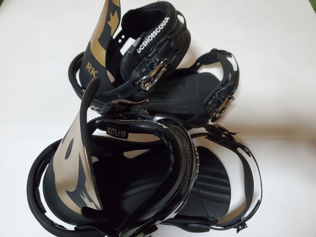 ゆ*ぅ様 FLUX DC RK スノーボード ビンディング ブラック/ゴールド