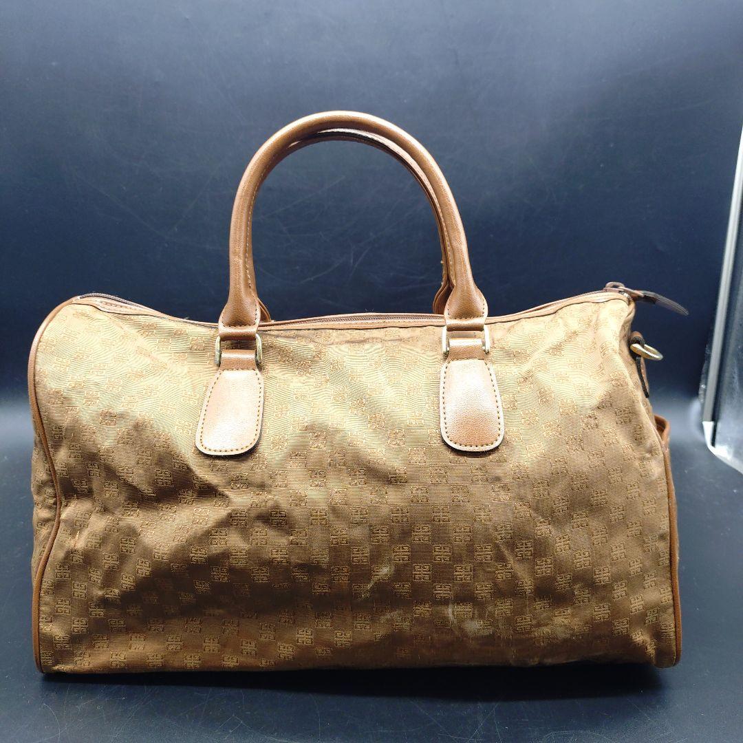 希少　ジバンシー　ボストンバッグ　キャンバス　レザー