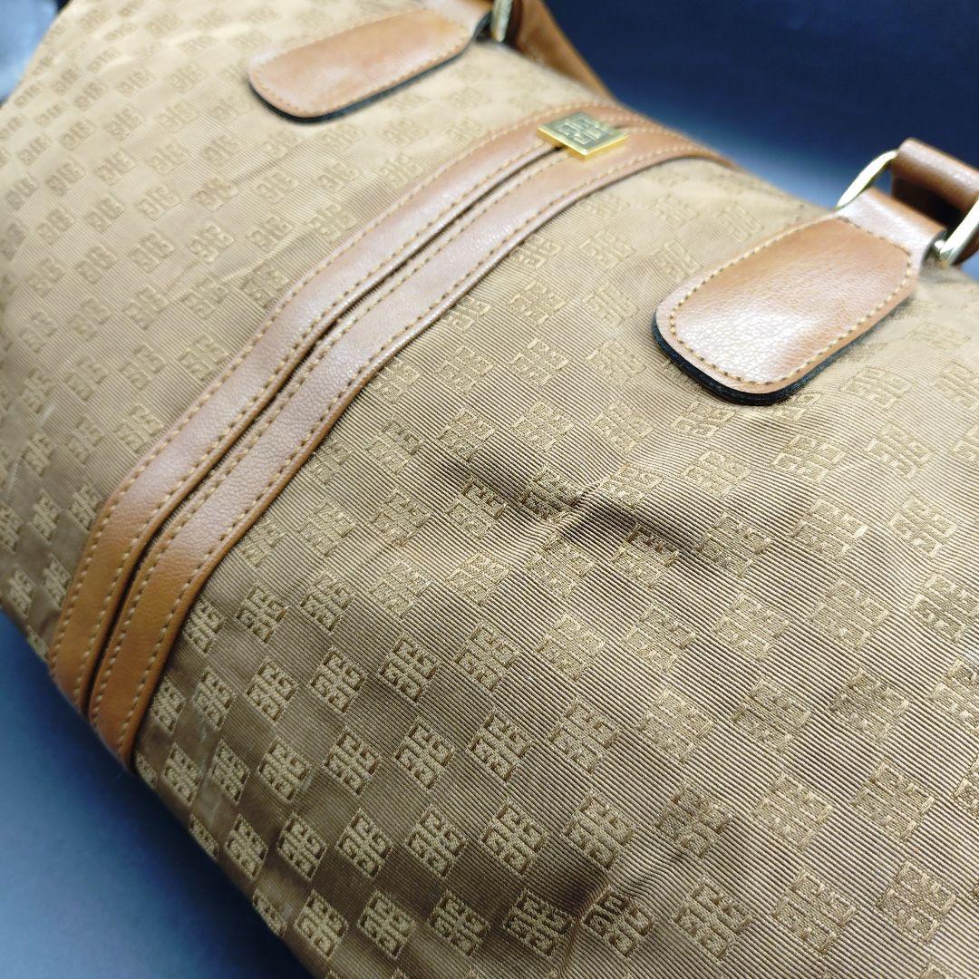 希少　ジバンシー　ボストンバッグ　キャンバス　レザー