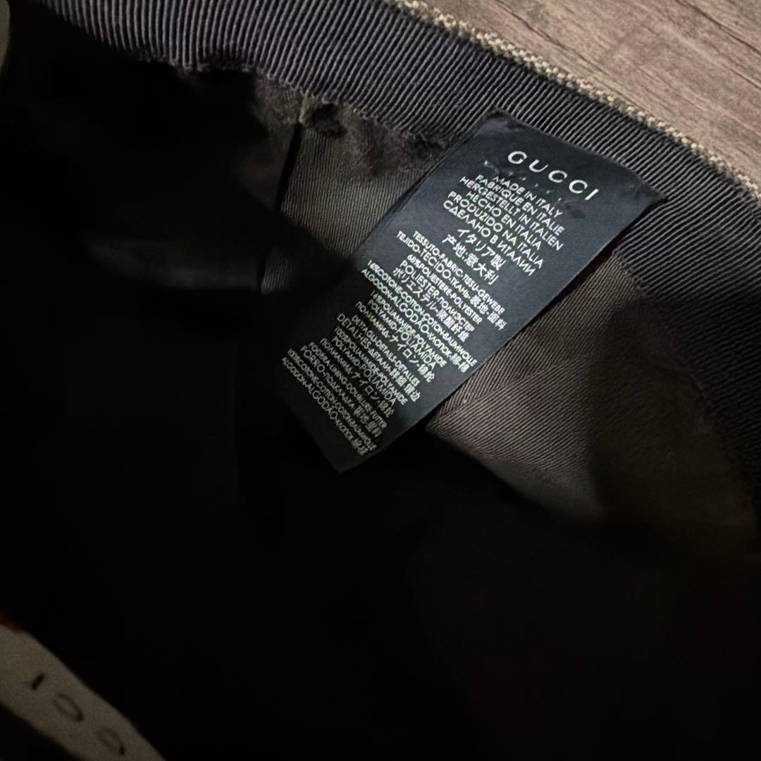 GUCCI GGロゴ ベージュキャップ Lサイズ