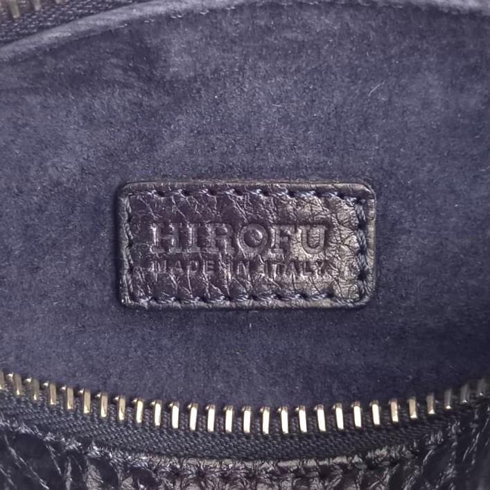 ✨未使用級✨ HIROFU ヒロフ ポーチ 本革 レザー Hロゴ ブラック