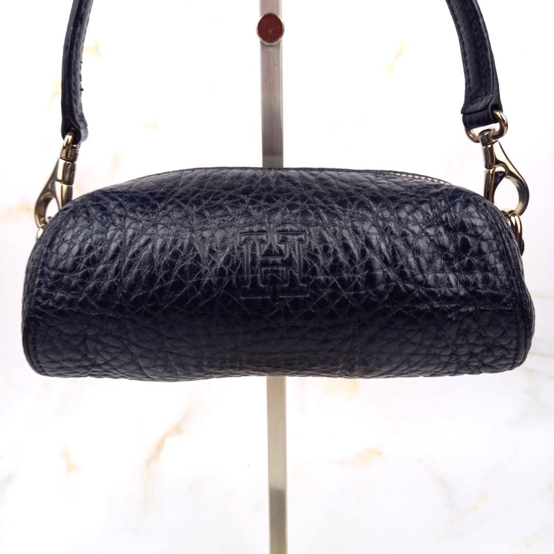 ✨未使用級✨ HIROFU ヒロフ ポーチ 本革 レザー Hロゴ ブラック