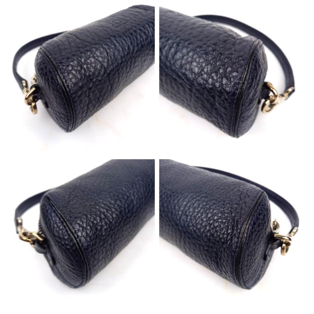 ✨未使用級✨ HIROFU ヒロフ ポーチ 本革 レザー Hロゴ ブラック