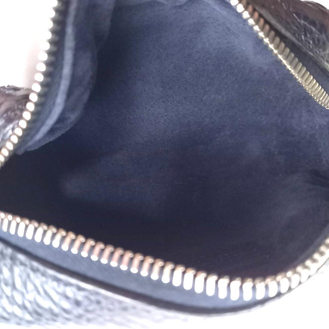 ✨未使用級✨ HIROFU ヒロフ ポーチ 本革 レザー Hロゴ ブラック