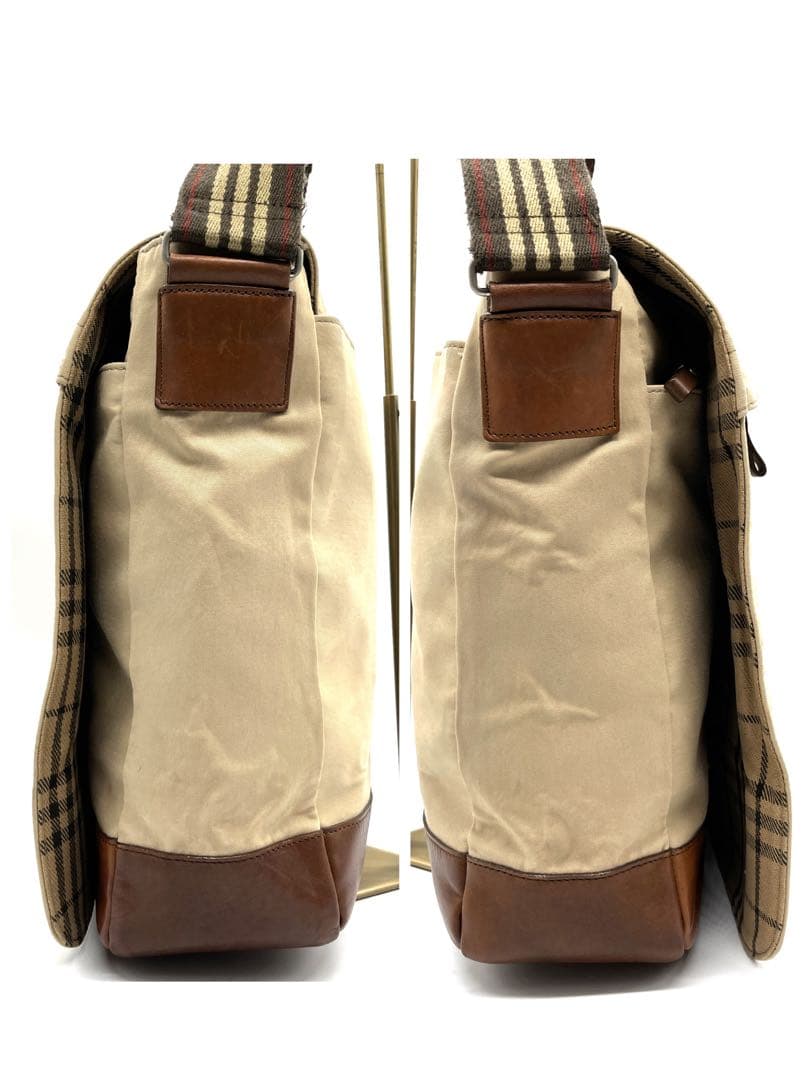 【希少】バーバリーブルーレーベル メッセンジャーバック ノバチェック A4収納