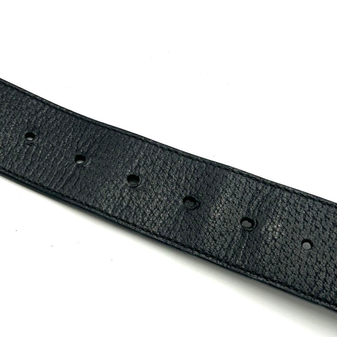 GUCCI グッチ ベルト GGマーモント レザー ブラック ゴールド