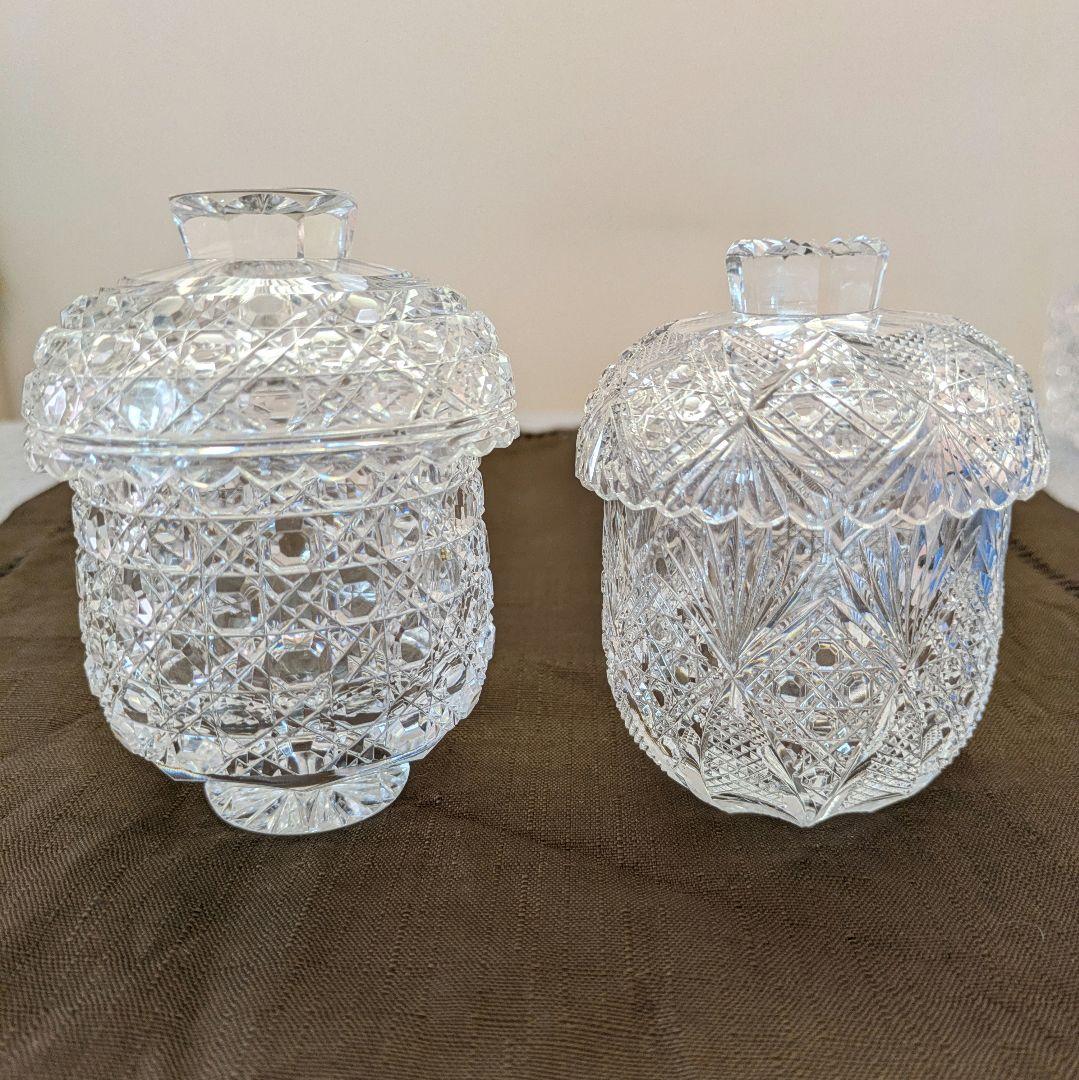 江戸切子　八角籠目　最高級　蓋付きグラス