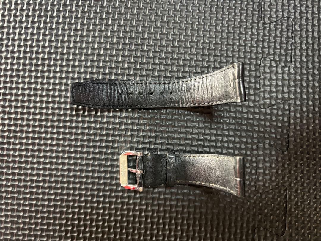 IWC 黒 レザー 時計バンド　20mm