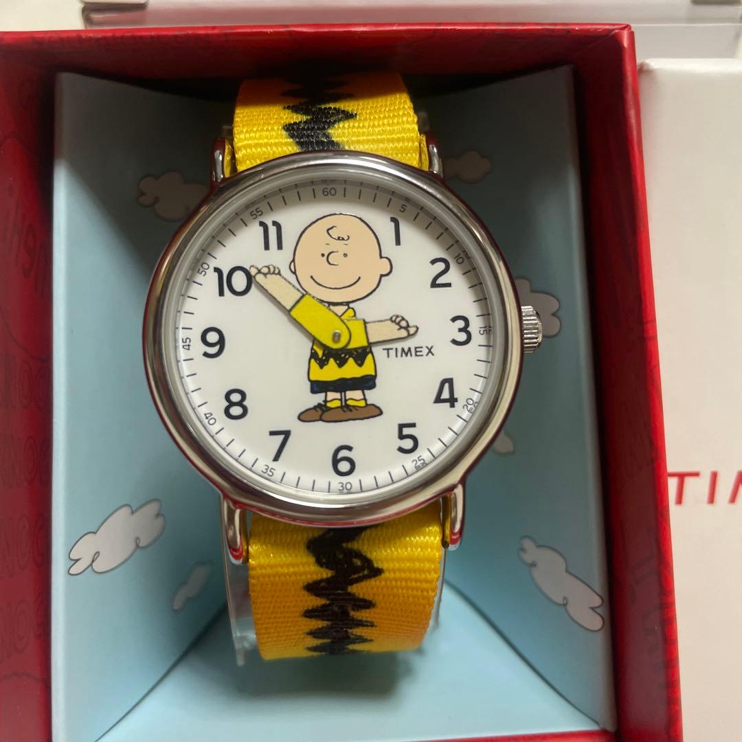 【即完売品】timex×スヌーピーコラボ　クォーツ時計　完品　チャーリーブラウン