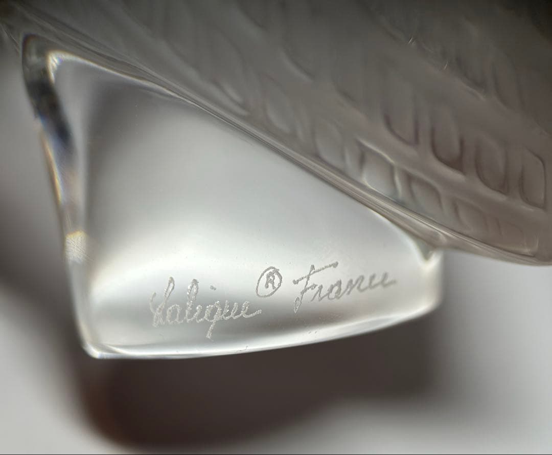 ラリック フクロウ ペーパーウェイト シュエット クリスタル LALIQUE