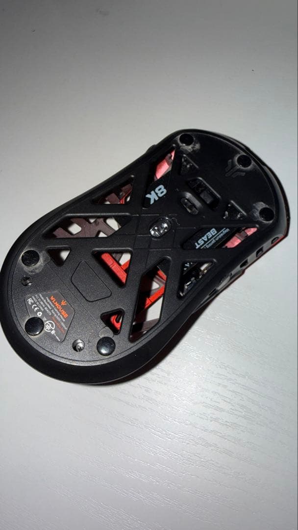 マウス・トラックボール WLMOUSE Beast X MAX 8k RED BLACK