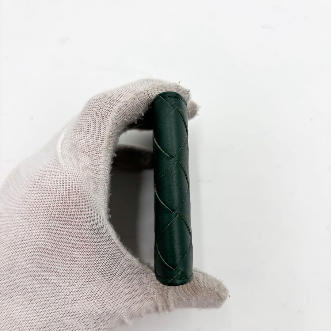 【激レア】ボッテガヴェネタ　ケース マキシイントレチャート　ダークグリーン