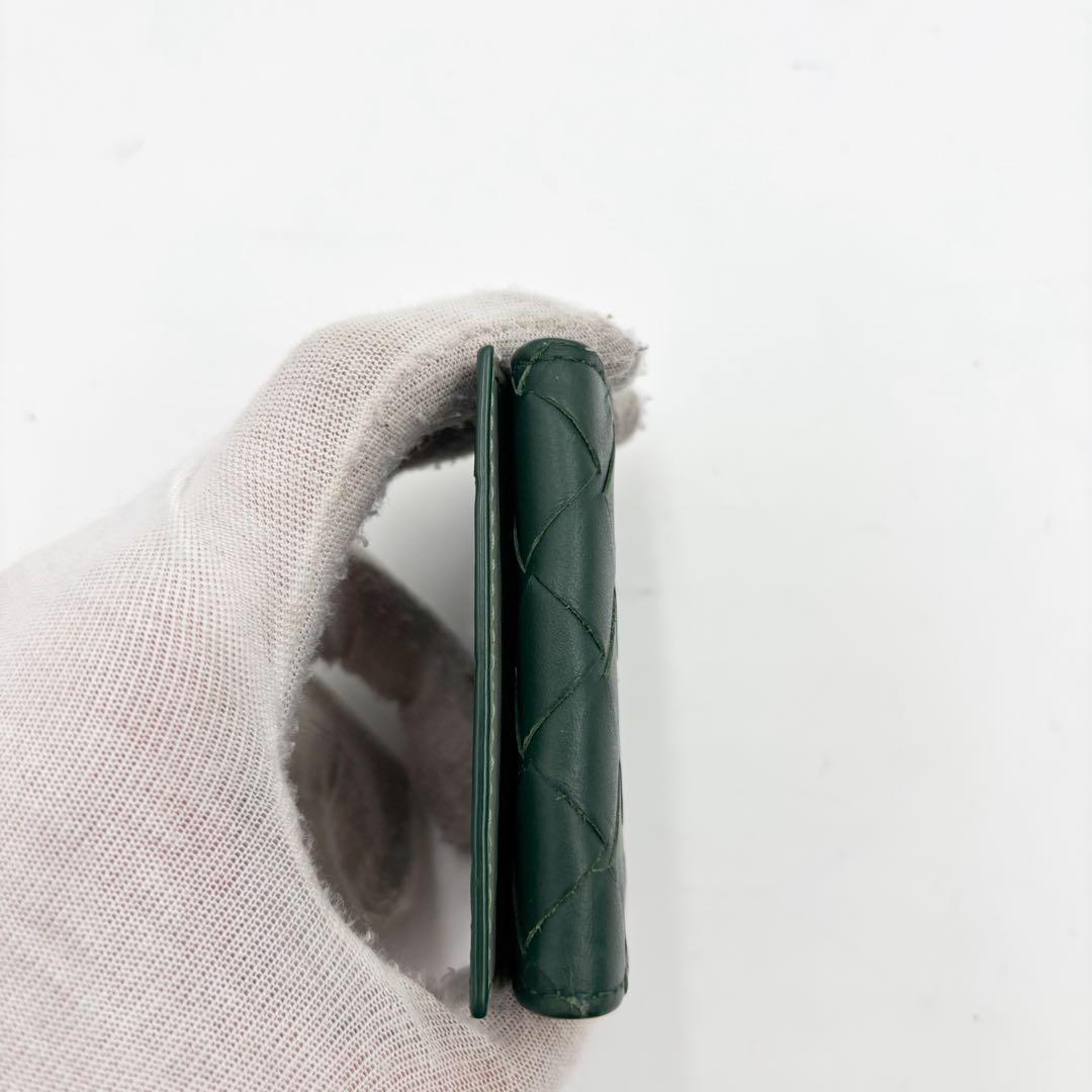 【激レア】ボッテガヴェネタ　ケース マキシイントレチャート　ダークグリーン