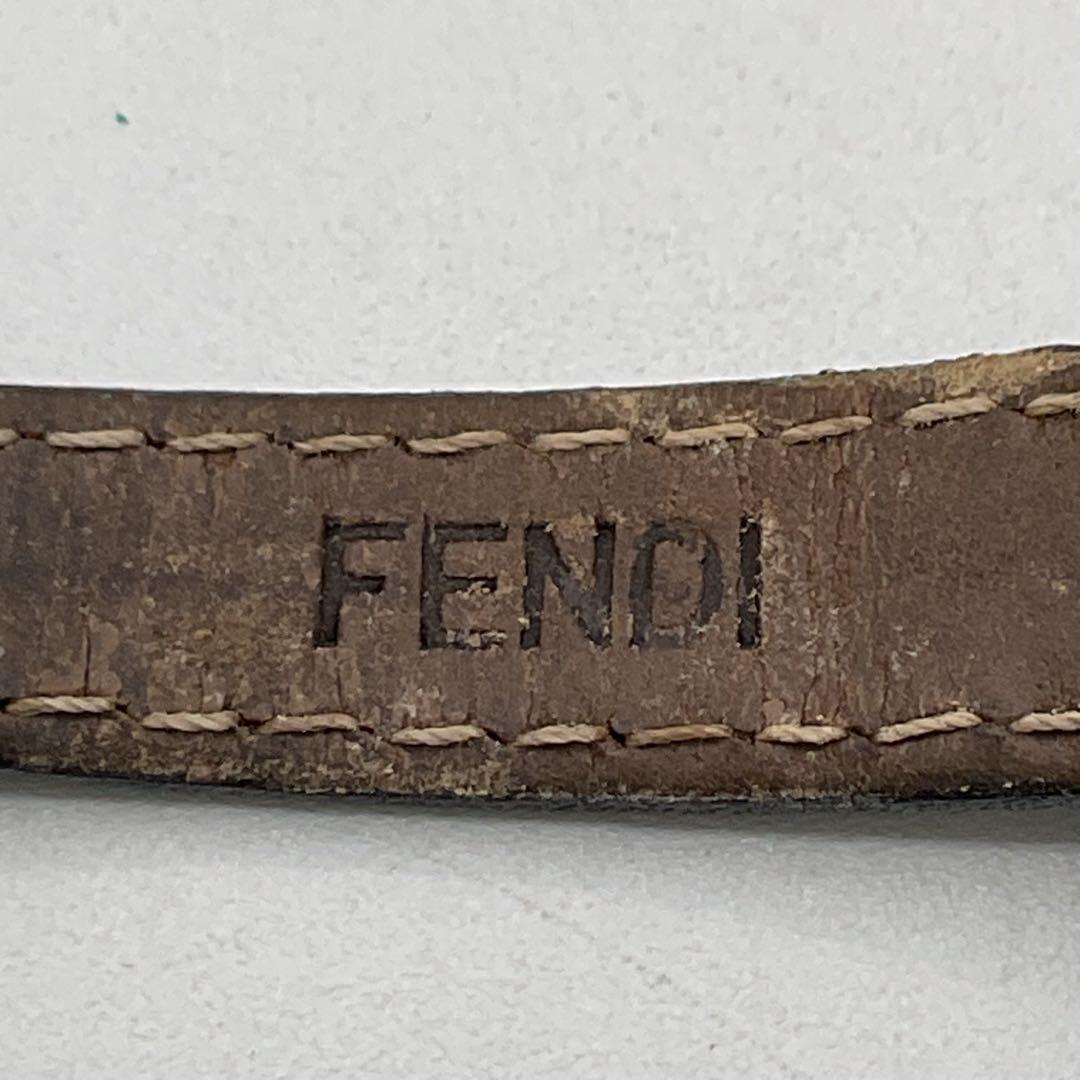 フェンディ QZ/SS 革ベルト 腕時計 シルバー ブラック 不動品