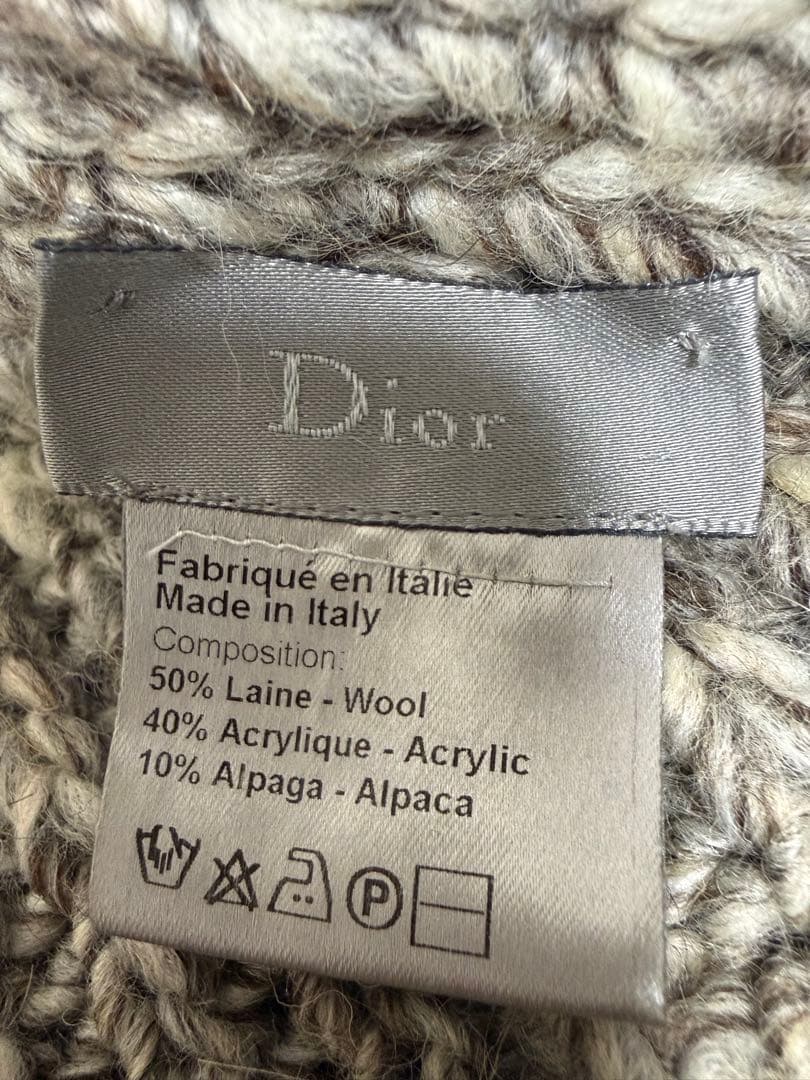 Dior クリスチャンディオール　イタリア製　グレー　マフラー