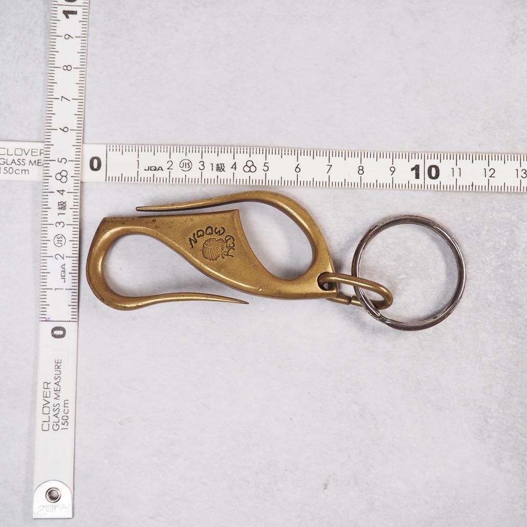 REDMOON S字フック キーホルダー 真鍮 ハンドメイド 限定品 ロゴ刻印