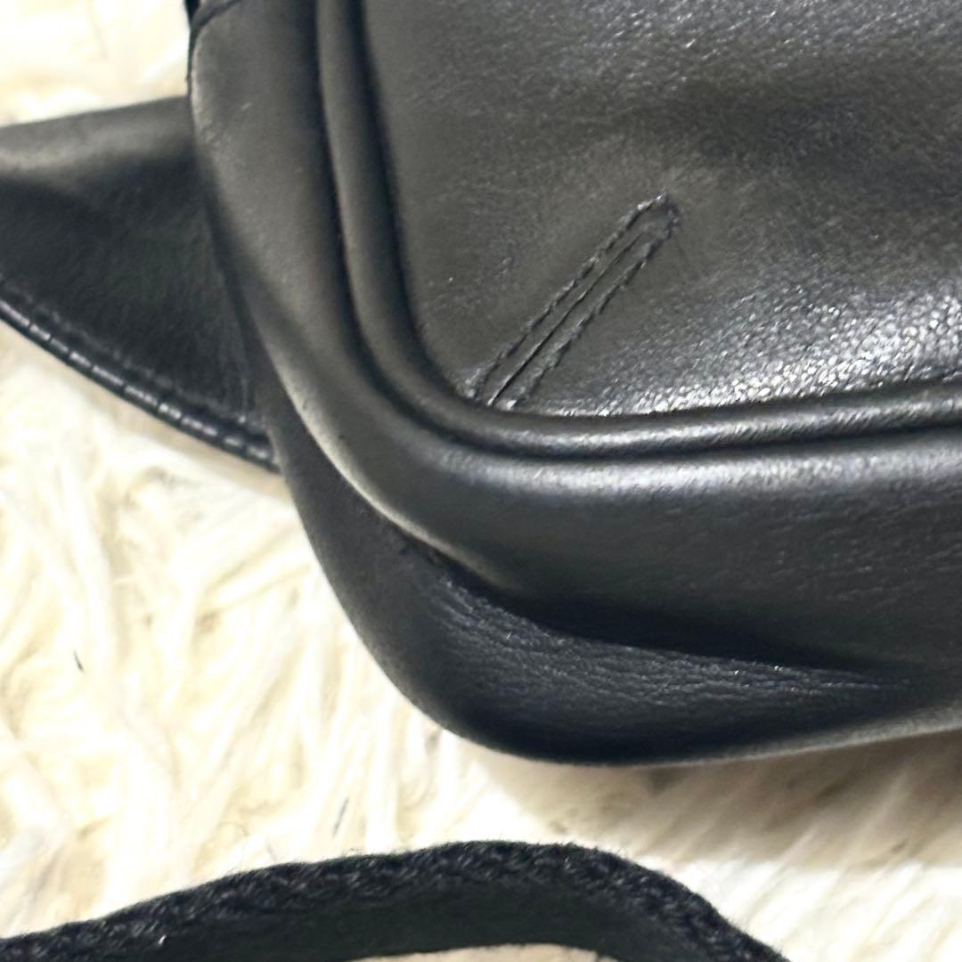 美品　COACH　ボディバッグ　ショルダーバッグ　ボディバッグ　レザー　ブラック