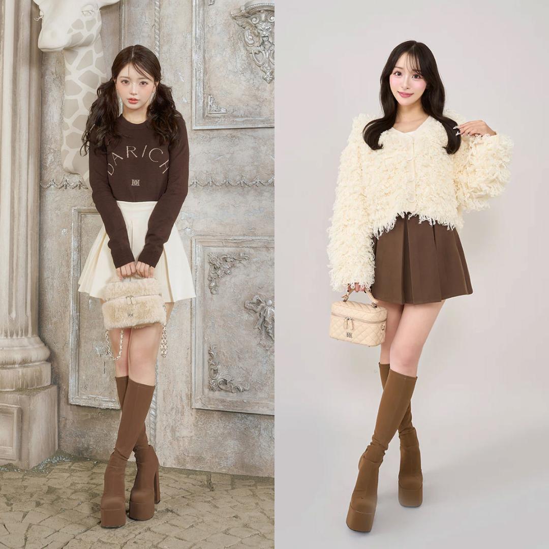 Darich ダーリッチ ウルトラストレッチロングブーツ ブラウン