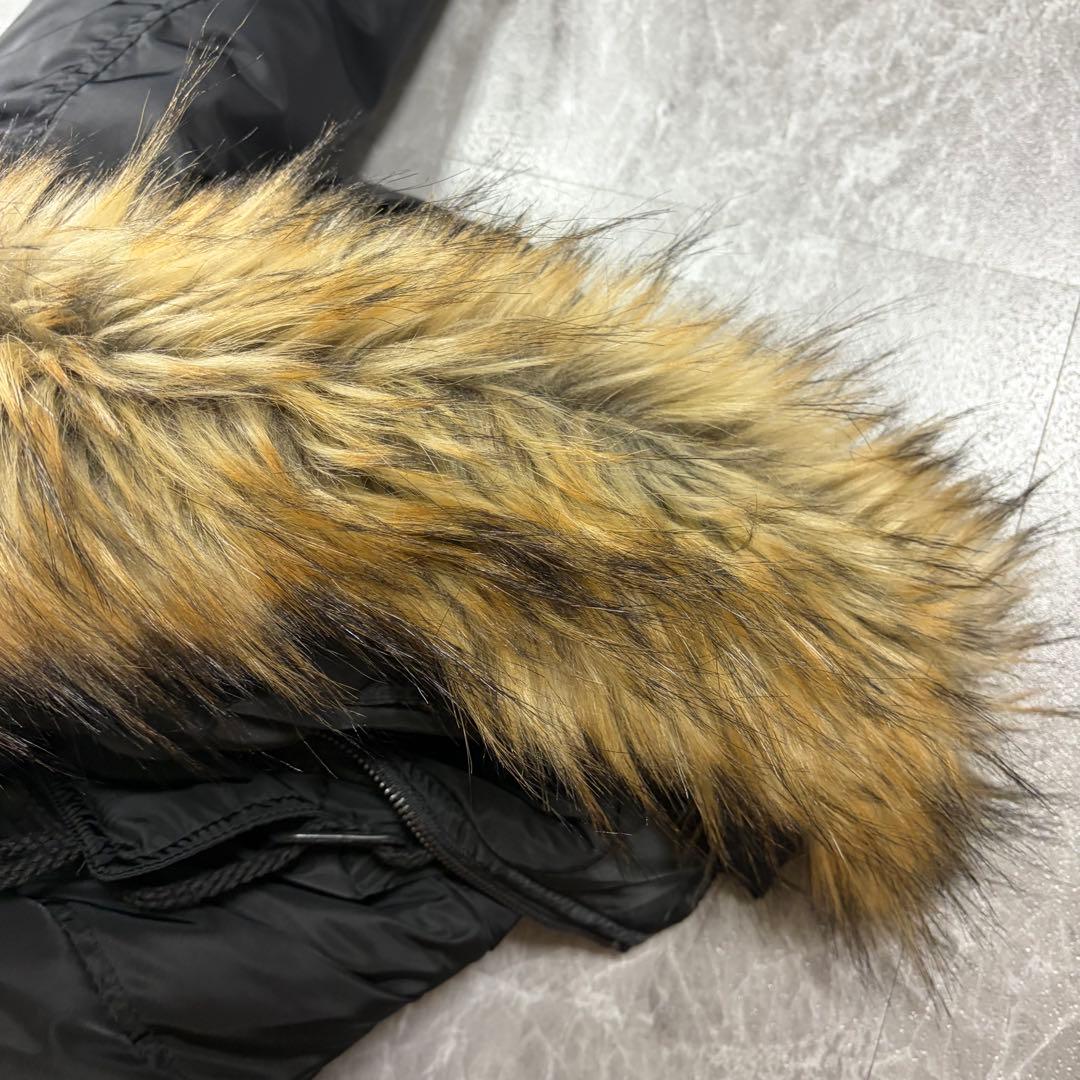 y2k 00s archive フライトジャケット　ファー　短丈　ブラック