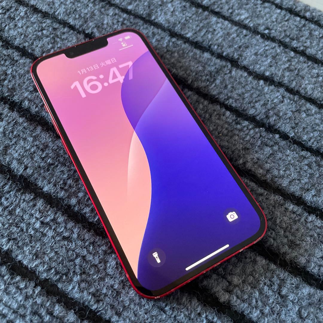 189 Apple iPhone 13 RED 256GB SIMフリー