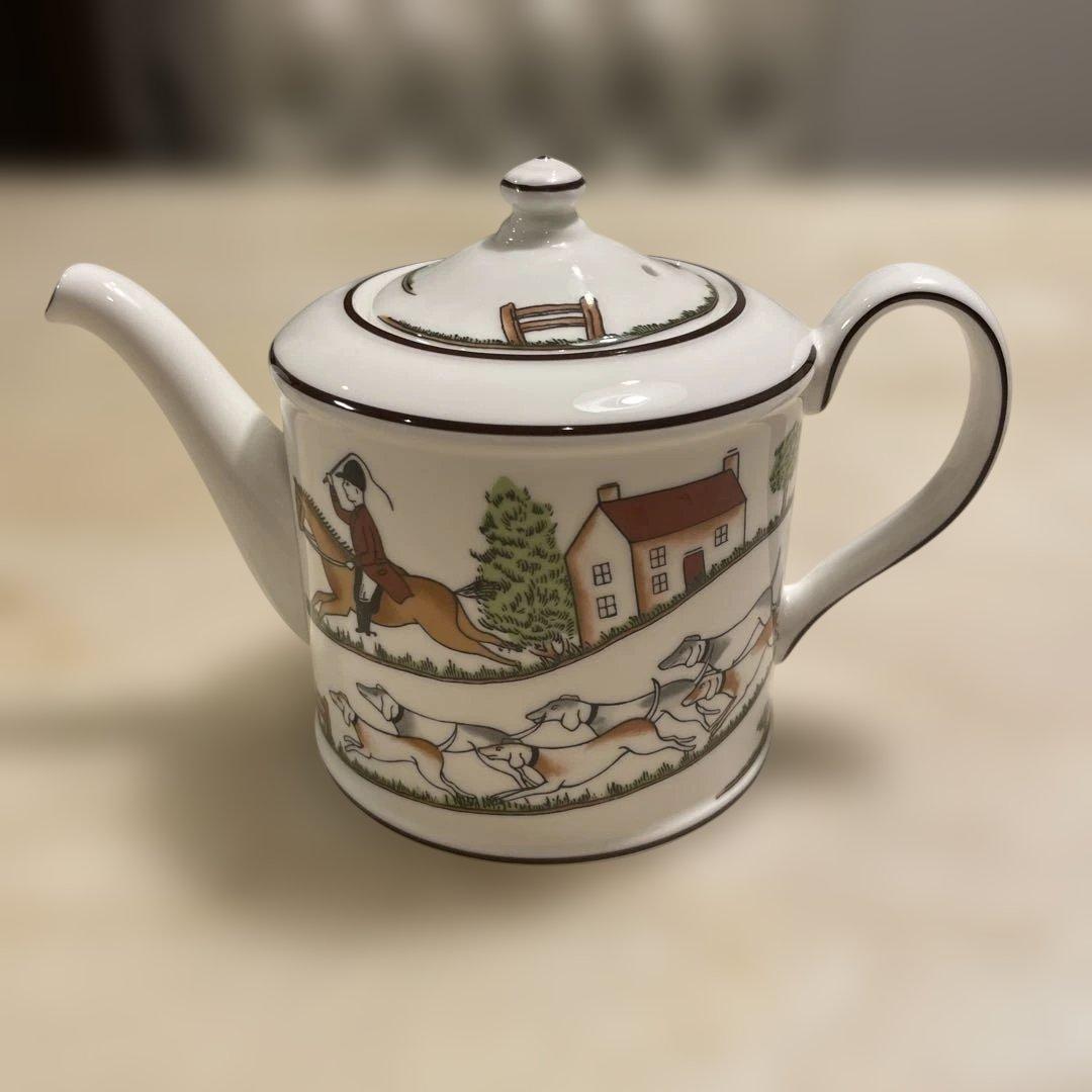 ウェッジウッド ハンティングシーン ティーポット