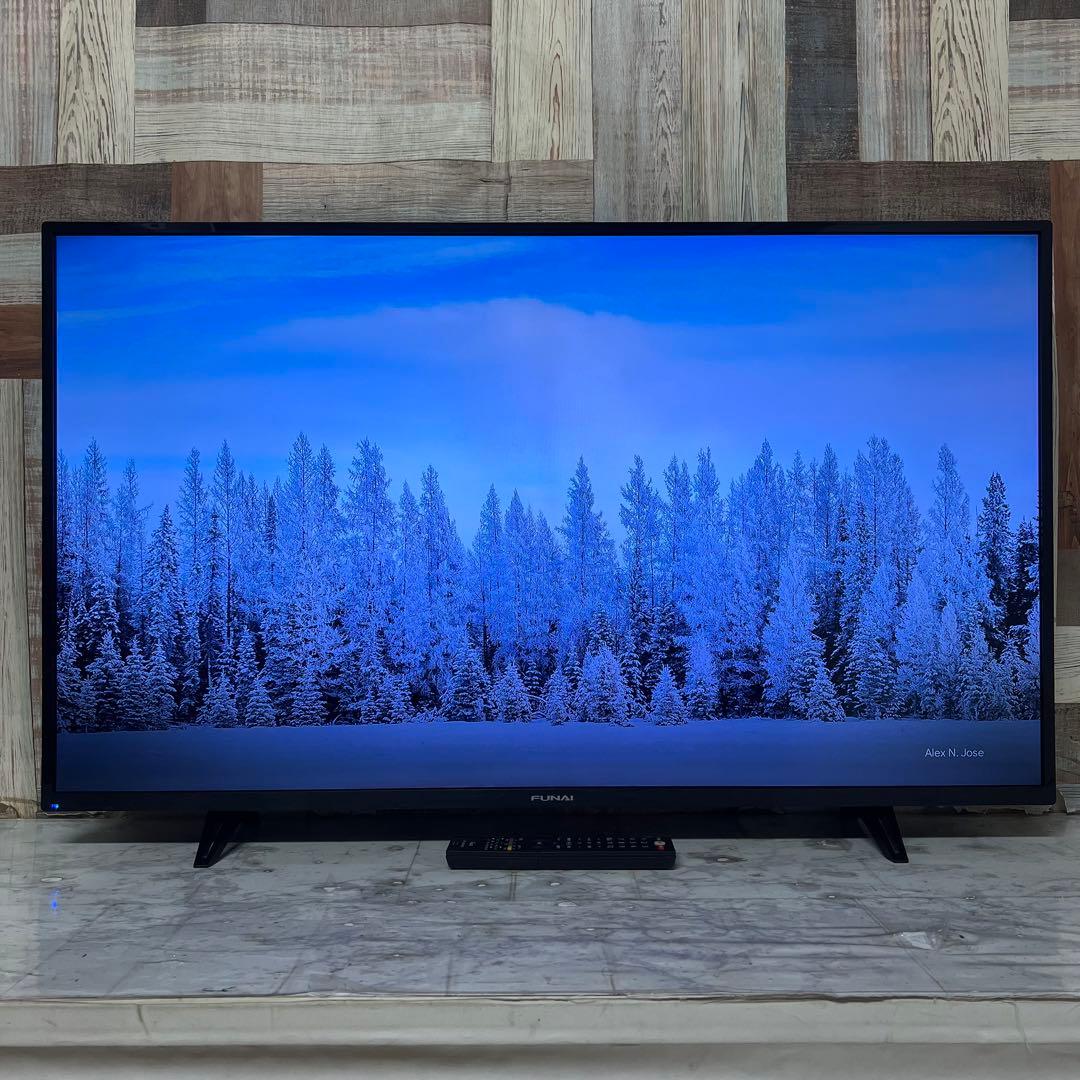 即日受渡❣️全国送料込3年前購入フナイ43型4K液晶テレビWチューナー高画質高音質