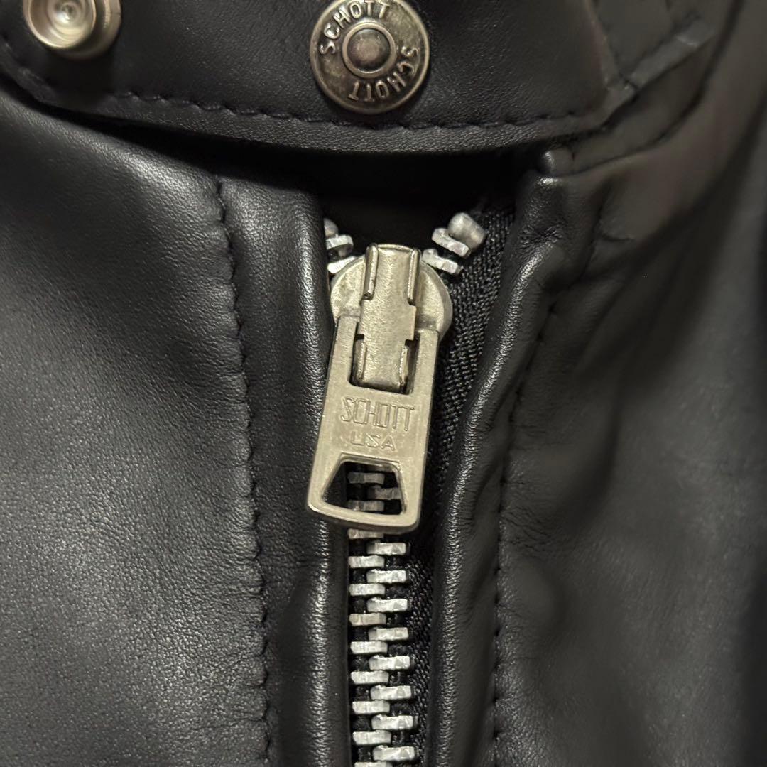 【美品】希少サイズ 3XL 米国製 Schott シングルライダース 641