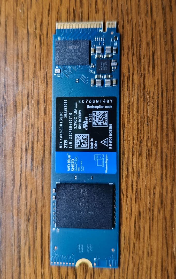 内蔵型SSD WD Blue SN570 2TB SSD