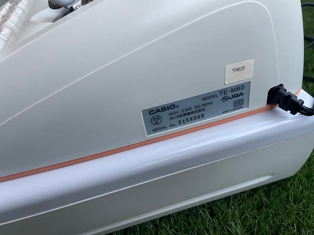 CASIO TE-M80 レジスター ホワイト/オレンジ