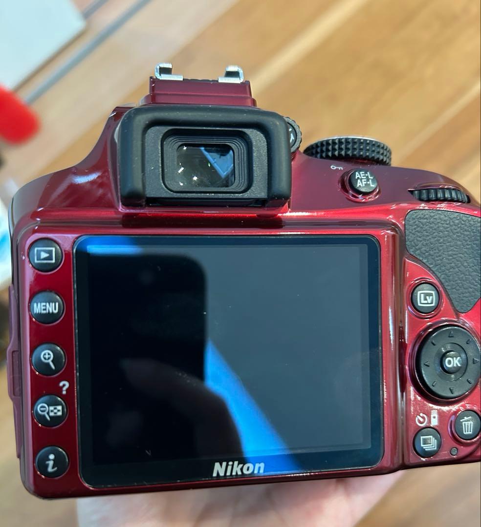 【送料込み】Nikon 一眼レフカメラ D3400 ダブルズームキット レッド