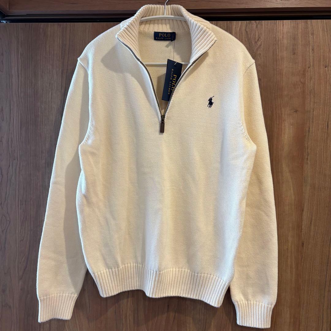 Polo Ralph Lauren ホワイト ジップアップセーター