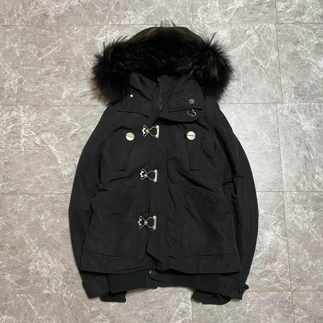 00s archive ファー ミリタリージャケット y2k 平成 グランジ 黒