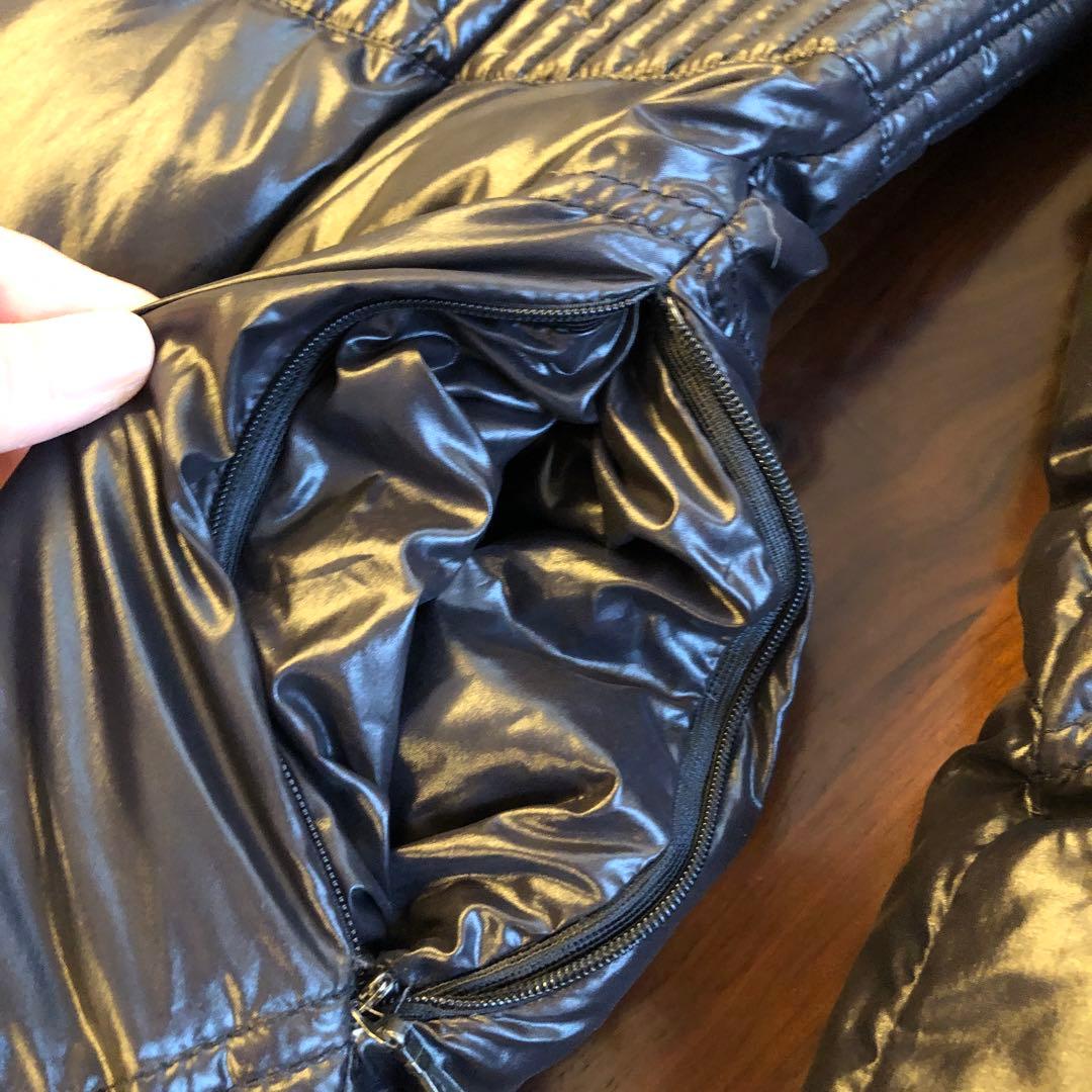 ちこタトラス　ロングダウンコート　ラクーンファー　ブラック　L