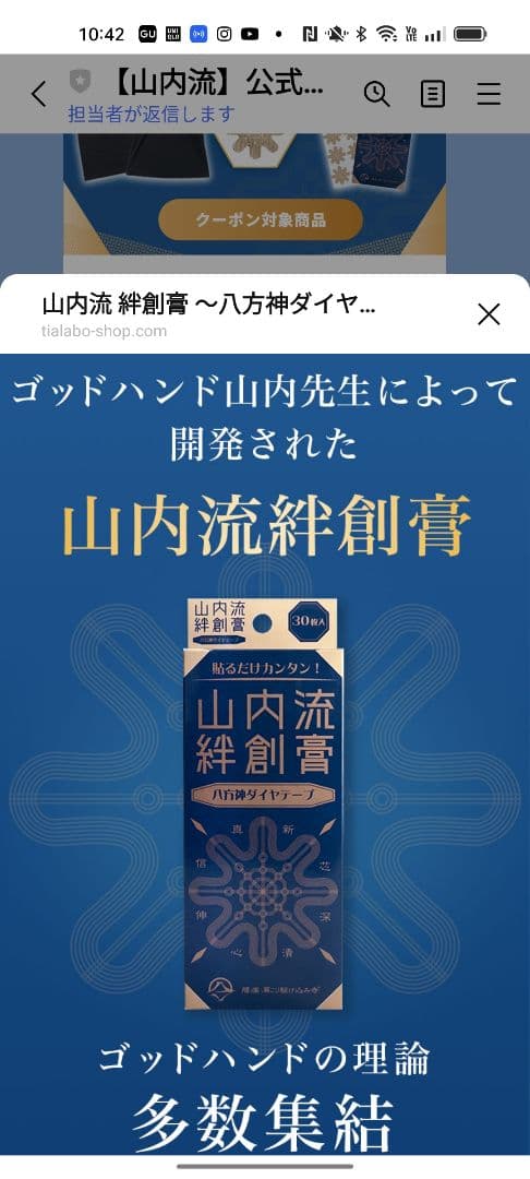 山内流絆創膏 八方神ダイヤテープ