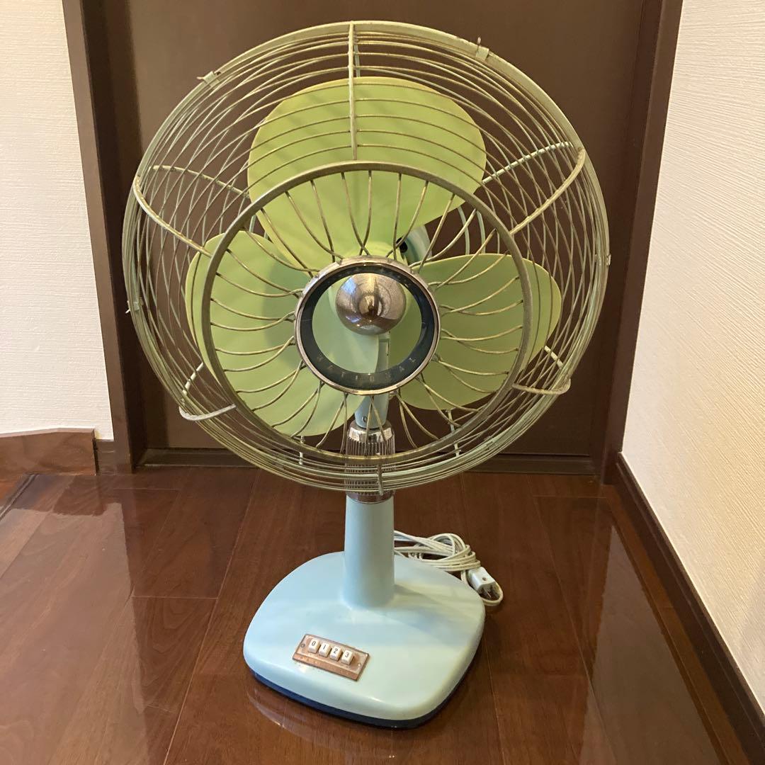 ナショナル ミントグリーン 扇風機 3枚羽根