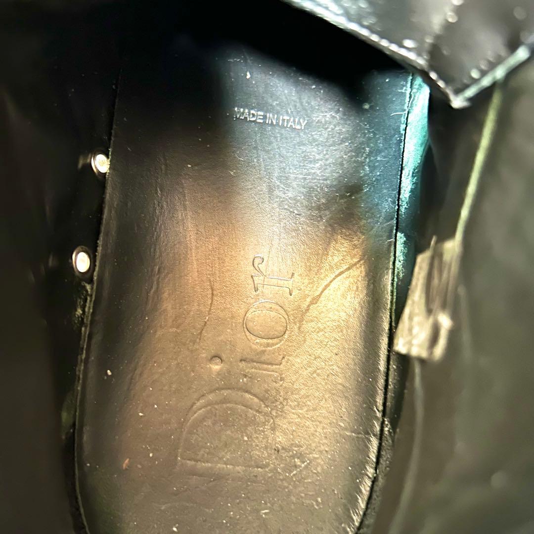 箱付き✨ディオールオム スニーカー ハイカット レザー ネイビー×ブラック