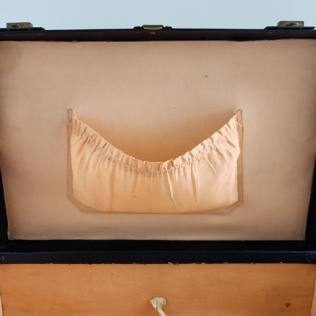 ヴィンテージ　トランク　ネイビー　鍵付き