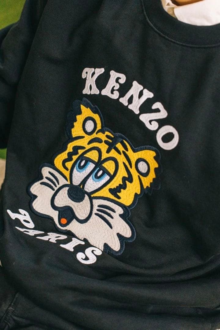 KENZO トラ刺繍 スウェット L 黒