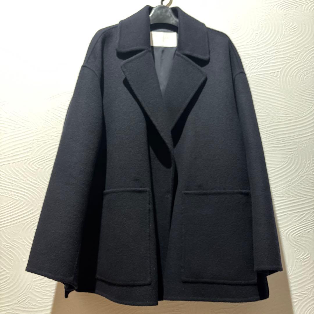 プレミアムウールリバー オープンカラーショートコート