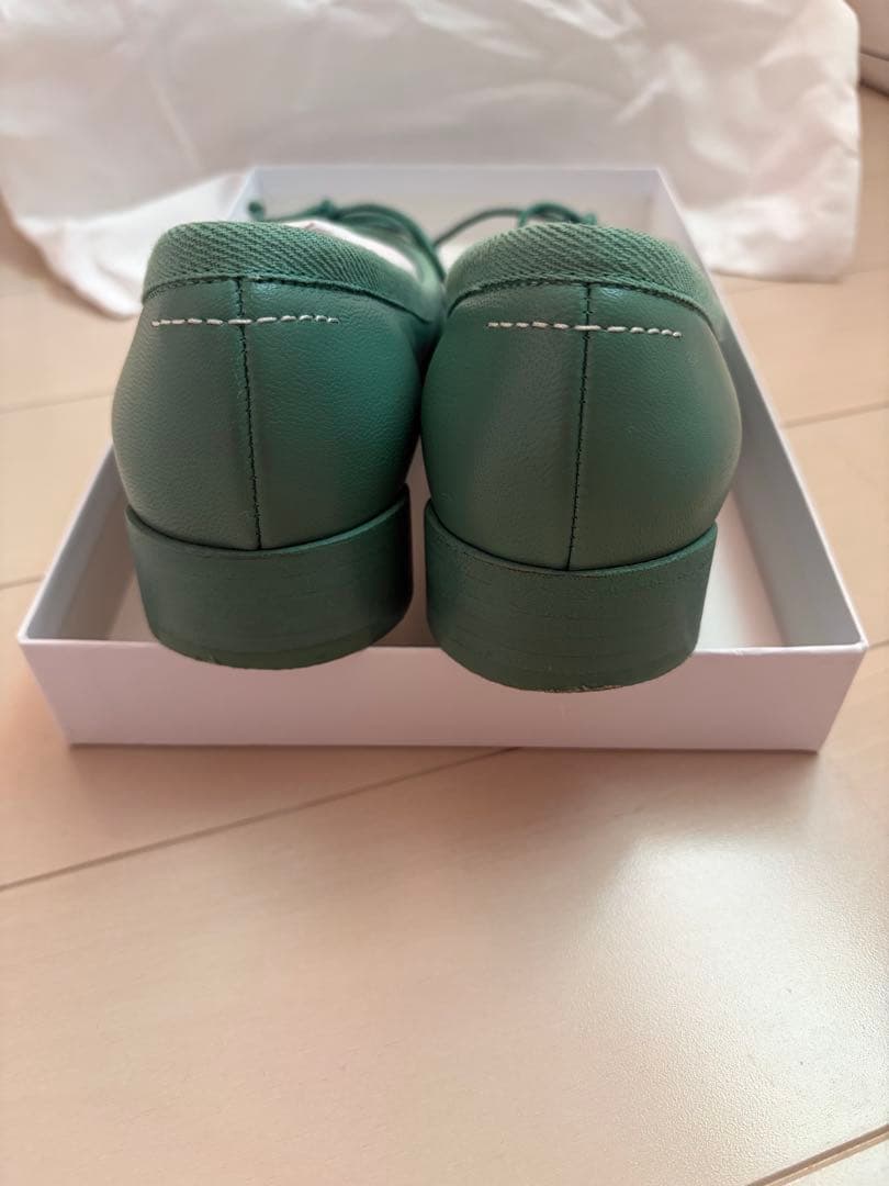 MM6 緑色 バレエシューズ 38