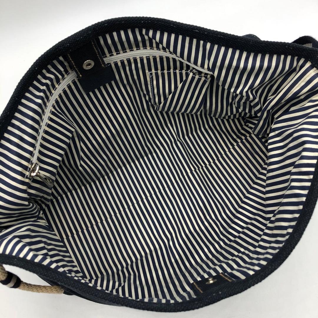 希少 極美品 バリー ショルダーバッグ A4 ロゴ キャンバス レザー ネイビー