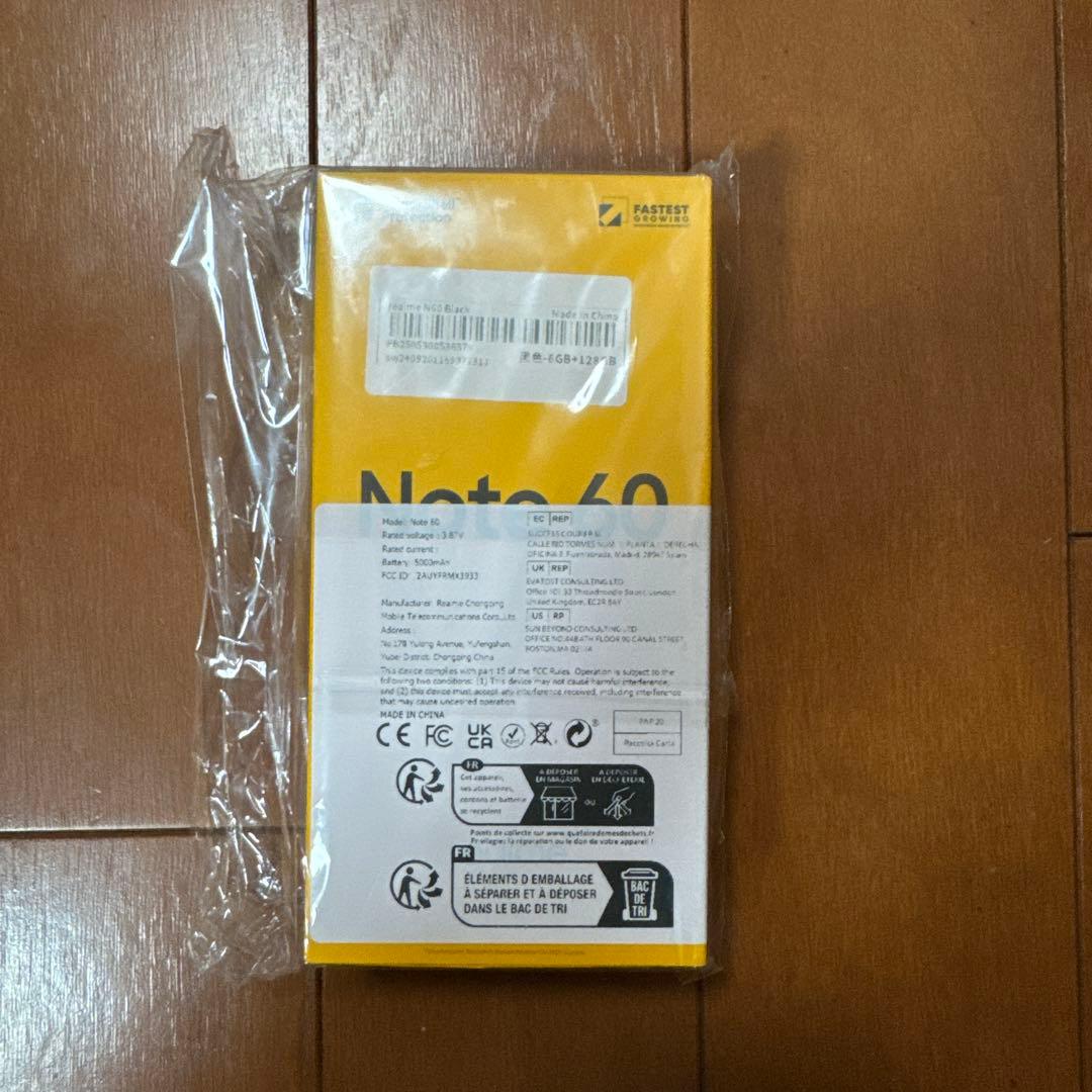 realme Note 60 Black 6GB/128GB 本体
