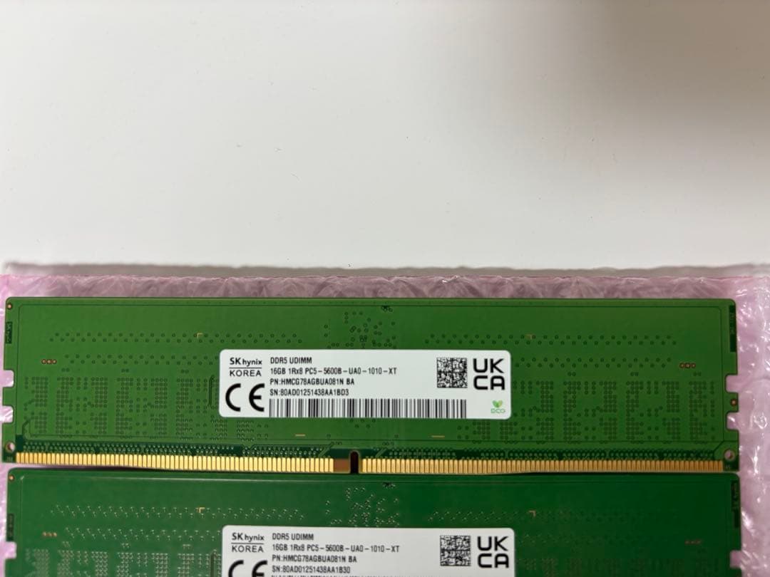 D*Y様 SK hynix 16GBx2枚 DDR5 メモリー PC5-5600