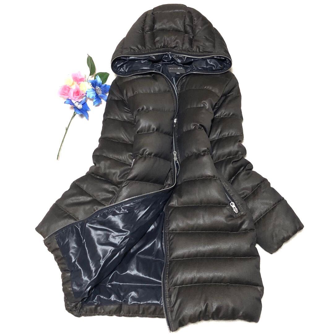 未使用級　デュベティカ　ダウンコート　アチェ　ウール　カシミヤ　ブラウン　38