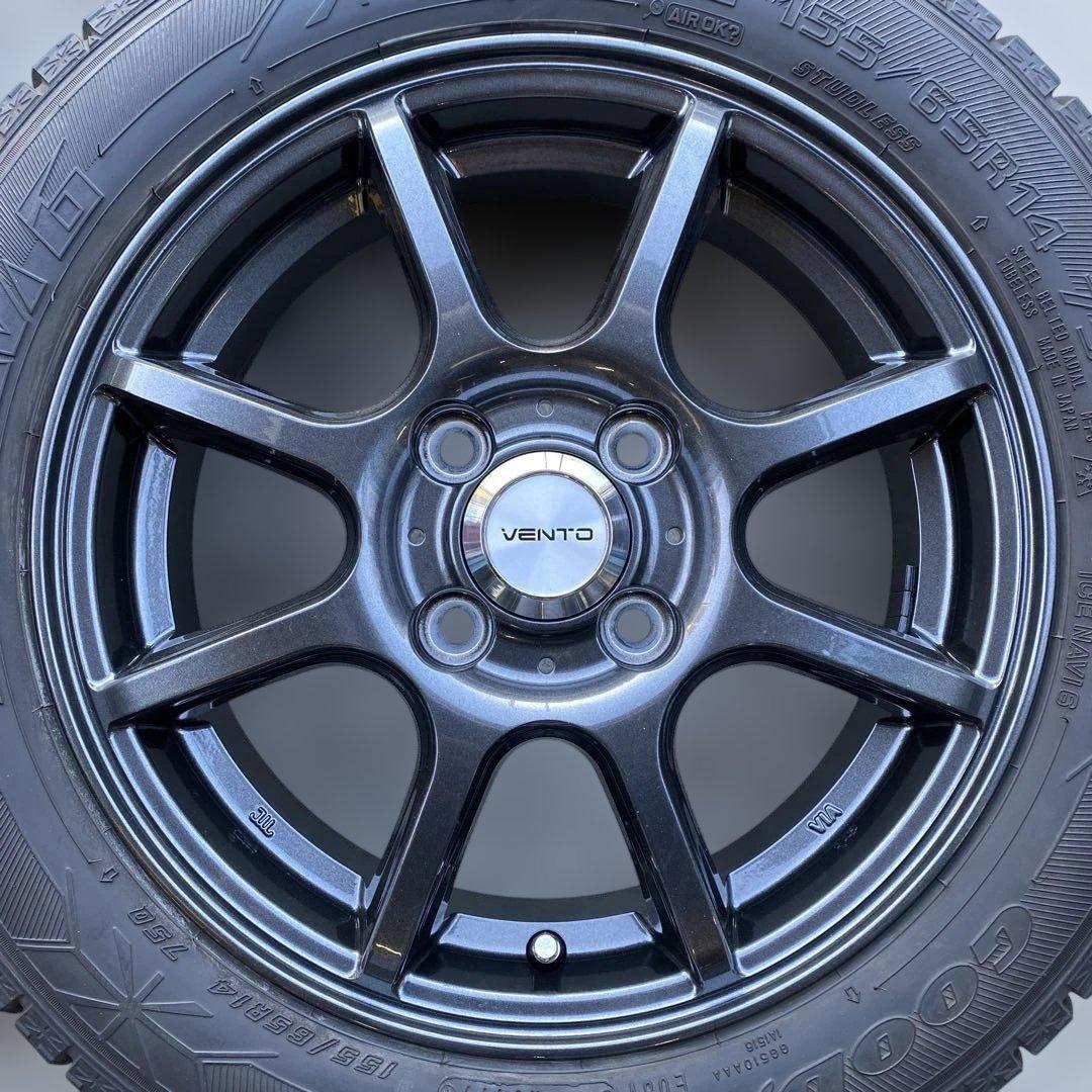 バリ溝グッドイヤースタッドレスセット155/65R14軽自動車各種‼️送料無料