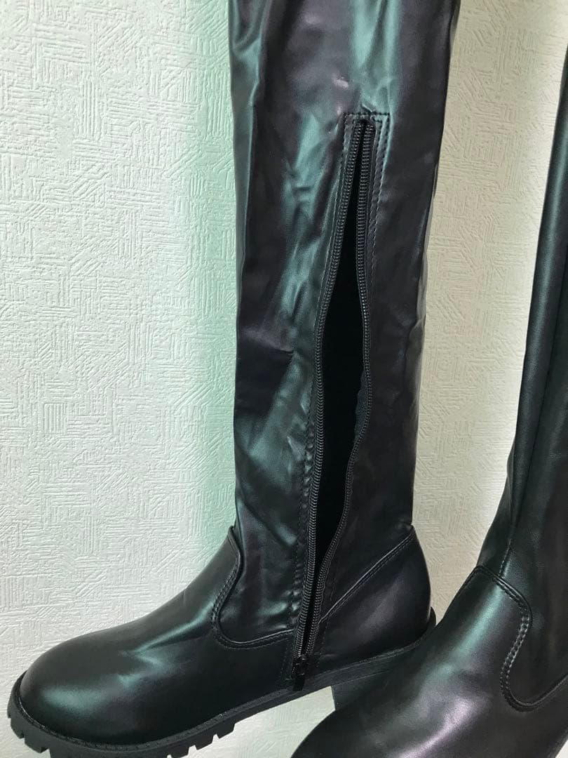 海苔ピーマン　ニーハイ・サイハイブーツ 2点セットサイズ27㎝