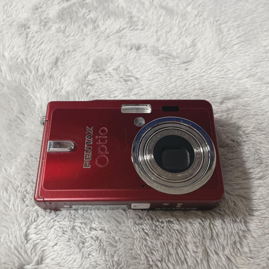 動作確認済 PENTAX ペンタックス Optio S6 ワインレッド コンデジ