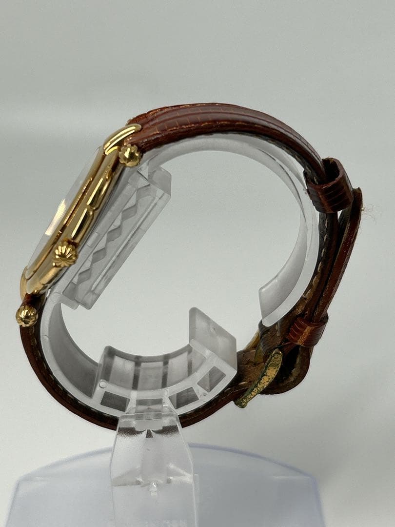 【新品電池/稼働】LANVIN レディース アナログ時計 ゴールド/ブラウン